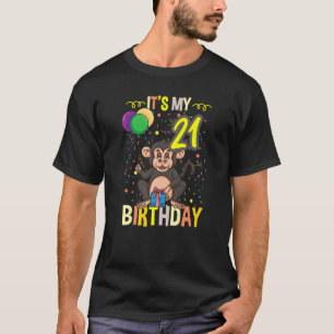 Sein 21. Geburtstag Schimpansenaffe T-Shirt