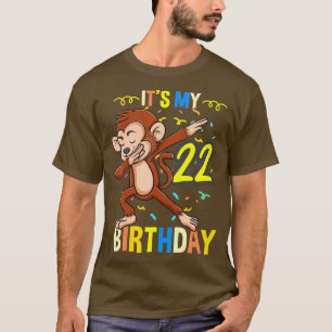 Sein 22. Geburtstag Dabbing Affentier T-Shirt