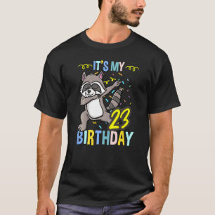 Sein 23. Geburtstag Dabbing Raccoon T-Shirt