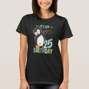 Sein 25. Geburtstag Dabbing Pinguin T-Shirt