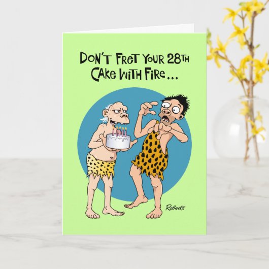 Sein 28. Geburtstag Karte (Gelbe Blume)