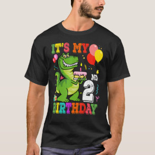 Sein 2. Geburtstag Junge Rex Dinosaur Geburtstag 2 T-Shirt