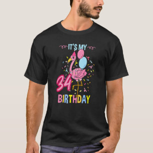 Sein 34. Geburtstag Flamingo T-Shirt