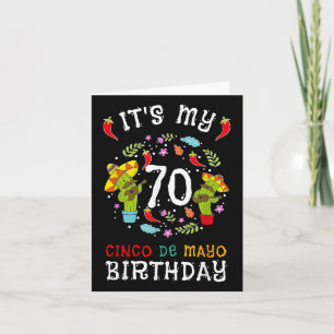 Sein 70. Geburtstag Cinco De Mayo Shirt Kinder Män Karte