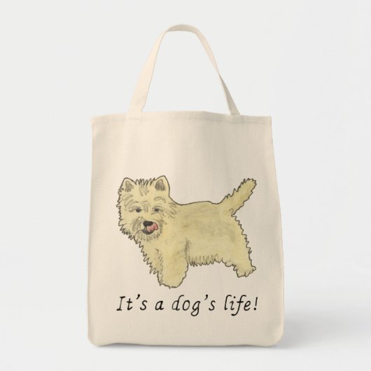 Sein a Dogs Life Funny Niedlich Westie Slogan Spaß Tragetasche (Vorne)
