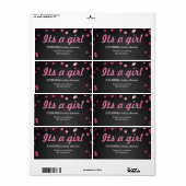 Sein a Girl Confetti Chalkboard Wasser Flasche Gef (Vorne)