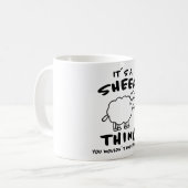 Sein A-Sheep-Design Schafe Lamb-Bauer Geschenk Kaffeetasse (Vorderseite Links)