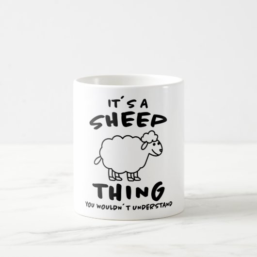 Sein A-Sheep-Design Schafe Lamb-Bauer Geschenk Kaffeetasse (Mittel)