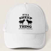 Sein A-Sheep-Design Schafe Lamb-Bauer Geschenk Truckerkappe (Vorderseite)