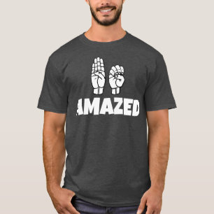 SEIN Amagekarter Text mit Zeichensprache schwarz u T-Shirt