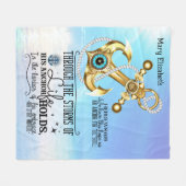 Sein Anker hält einen starken blauen Ozean Fleecedecke (Vorderseite (Horizontal))