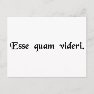 Sein, anstatt zu scheinen. postkarte