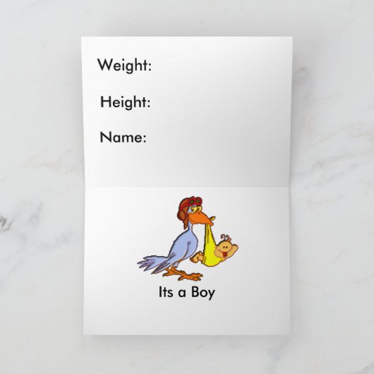 Sein Arbeitstag und sein Junge Karte (Innenseite)