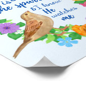 Sein Auge in der Sparrow Wall Art Poster (Ecke)