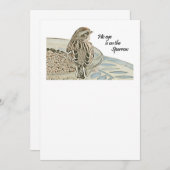 Sein Auge ist auf dem Sparrow Einladung (Vorne/Hinten)