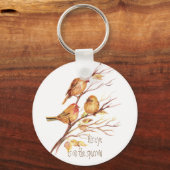 Sein Auge ist auf dem Sparrow, Inspiration, Vogel Schlüsselanhänger (Vorderseite)