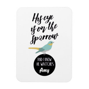 Sein Auge ist auf dem Sparrow Magnet