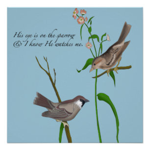 Sein Auge ist auf dem Sparrow Poster
