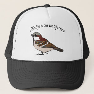 Sein Auge ist auf dem Sparrow Truckerkappe
