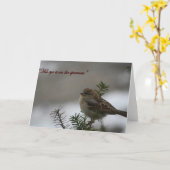 "Sein Auge ist auf dem Spatzen" Karte (Gelbe Blume)