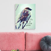 Sein Auge ist auf dem Spatzen Leinwanddruck (Insitu (Wohnzimmer))
