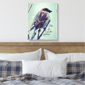 Sein Auge ist auf dem Spatzen Leinwanddruck (Insitu (Schlafzimmer))