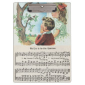 Sein Auge ist auf dem Spatzenacrylklemmbrett Klemmbrett (Vorderseite)