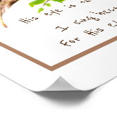 Sein Auge ist auf dem Spinrow beruhigend Hymne Art Poster (Ecke)