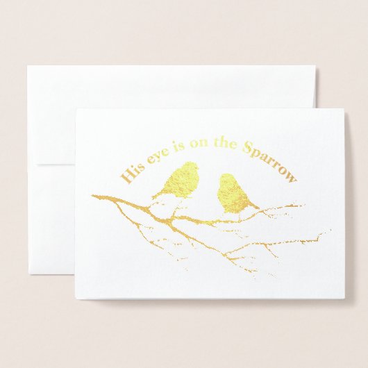 Sein Auge ist auf dem Spinrow beruhigende Hymne Ku Folienkarte (Vorderseite mit Umschlag)