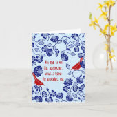 Sein Auge ist auf der Spatzen-Gruß-Karte Karte (Gelbe Blume)