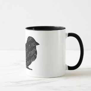 Sein Auge ist auf der Spatzen-Tasse Tasse