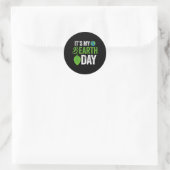 Sein B-Earth-Tag Geburtstag Runder Aufkleber (Tasche)
