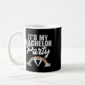 Sein Bachelor Party Rainbow Groom Funny Bachelor Kaffeetasse (Links)
