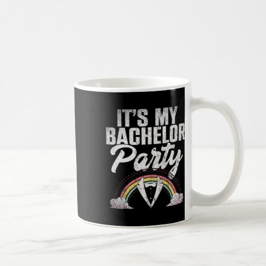 Sein Bachelor Party Rainbow Groom Funny Bachelor Kaffeetasse (Rechts)