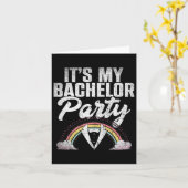 Sein Bachelor Party Rainbow Groom Funny Bachelor Karte (Gelbe Blume)