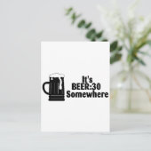 Sein Bier 30 irgendwo Postkarte (Stehend Vorderseite)