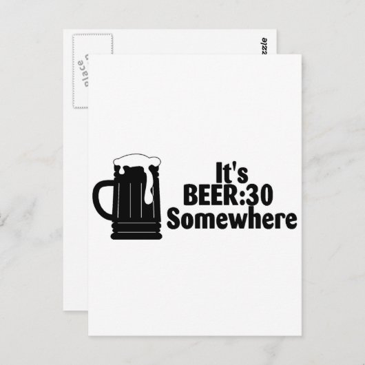 Sein Bier 30 irgendwo Postkarte (Vorne/Hinten)