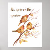 Sein Blick ist auf den Sparrow, Inspiration Bird Z Poster (Vorne)