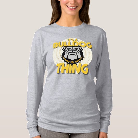 Sein Bulldog Ding langärmeliges Shirt Basketball (Vorderseite)