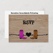 Sein Cowboy stiefelt Empfang UAWG Einladung (Vorne/Hinten)