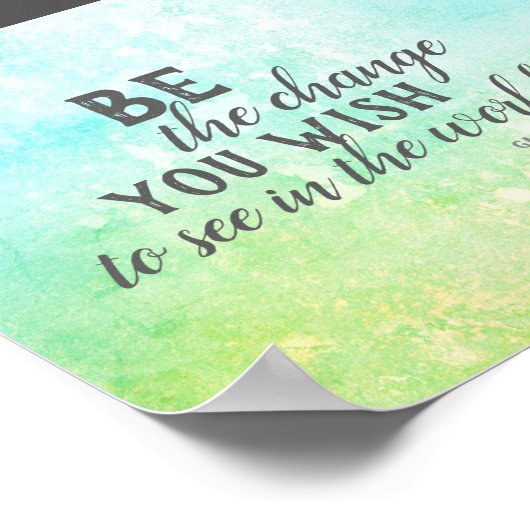 sein, das Poster Gandhi zitieren zu ändern (Ecke)