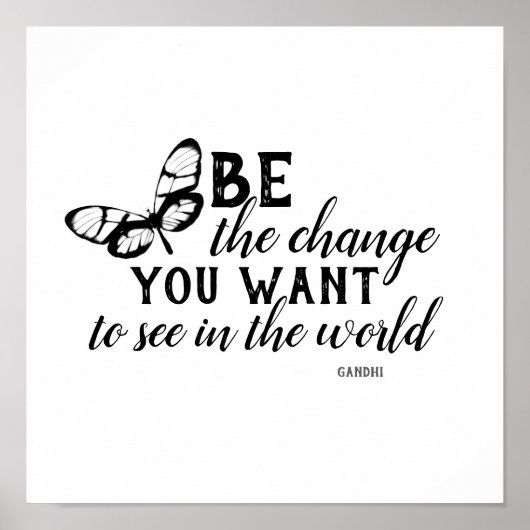 sein, das Poster Gandhi zitieren zu ändern (Vorne)