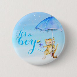 Sein decken ein Babykatzen-Duschengeschlecht des Button