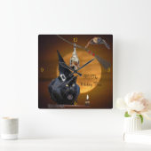 Sein die Witching Stunden-Wanduhr Quadratische Wanduhr (Zuhause)