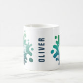 "Sein dünner Regenbogen platsch Kaffeetasse (Mittel)