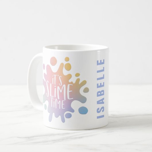 "Sein dünner Regenbogen platsch Kaffeetasse (Vorderseite Links)