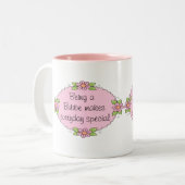 Sein ein Bubbe macht täglichen Special Zweifarbige Tasse (Vorderseite Links)