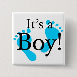 Sein ein Junge - Baby, neugeboren, Feier Button