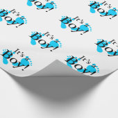 Sein ein Junge - Baby, neugeboren, Feier Geschenkpapier (Ecke)