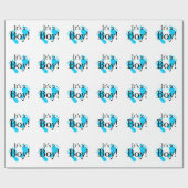 Sein ein Junge - Baby, neugeboren, Feier Geschenkpapier (Flach)